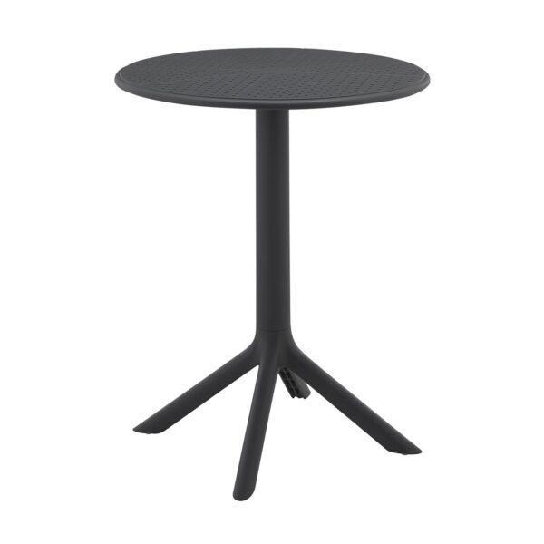 MODA-H Τραπέζι Κήπου - Βεράντας, PP - UV Protection, Απόχρωση Ανθρακί Φ60x75cm - Image 2