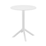 MODA-W Τραπέζι Κήπου - Βεράντας, PP - UV Protection, Απόχρωση Άσπρο Φ60x75cm - Image 2