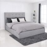 DOLCE Κρεβάτι Διπλό με Αποθηκευτικό Χώρο, για Στρώμα 160x200cm, Ύφασμα Γκρι 172x219x120cm - Image 2