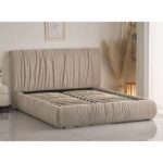 TOKYO Κρεβάτι Διπλό, για Στρώμα 160x200cm, Ύφασμα Μπεζ 192x228x113cm - Image 3