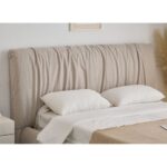 TOKYO Κρεβάτι Διπλό, για Στρώμα 160x200cm, Ύφασμα Μπεζ 192x228x113cm - Image 4