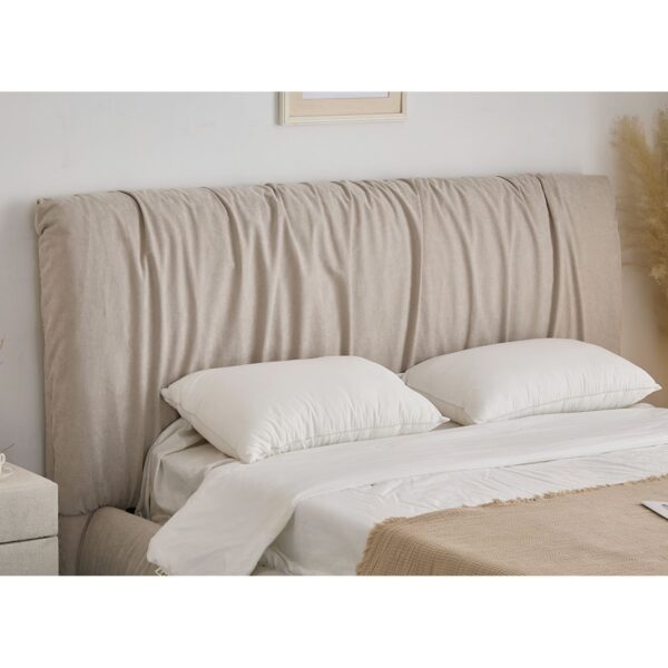 TOKYO Κρεβάτι Διπλό, για Στρώμα 160x200cm, Ύφασμα Μπεζ 192x228x113cm - Image 4