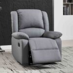 EVA Πολυθρόνα Relax Σαλονιού - Καθιστικού, PU Σκούρο Γκρι 84x91x102cm - Image 3