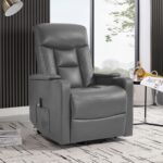 NANCY Lift-Relax Πολυθρόνα Σαλονιού - Καθιστικού, Ύφασμα Σκ.Γκρι (ηλεκτρική ανάκληση) 77x94x109cm - Image 3