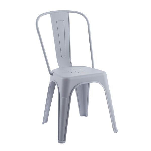 RELIX PP Καρέκλα Στοιβαζόμενη, PP Απόχρωση Γκρι 47x47x86cm - Image 2