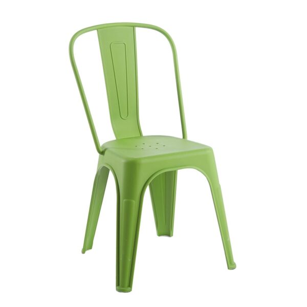 RELIX PP Καρέκλα Στοιβαζόμενη, PP Απόχρωση Lime 47x47x86cm - Image 2