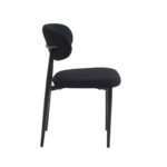 POINT Καρέκλα Τραπεζαρίας Μέταλλο Βαφή Μαύρο, Ύφασμα Μαύρο 47x51x79cm - Image 3