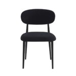 POINT Καρέκλα Τραπεζαρίας Μέταλλο Βαφή Μαύρο, Ύφασμα Μαύρο 47x51x79cm - Image 4
