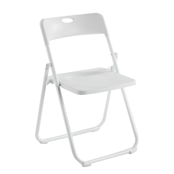 WENDY Καρέκλα Πτυσσόμενη, Μέταλλο Βαφή Άσπρο, PP Απόχρωση Άσπρο 48x49x76cm - Image 2