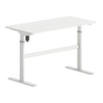 LEVEL Γραφείο Η/Υ Ηλεκτρικό Ρυθμιζόμενο, Πολλαπλών επιλογών ύψους, Άσπρο 120x60x72/115cm - Image 2