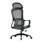 BF3010 Πολυθρόνα Γραφείου Διευθυντή, Mesh Μαύρο, Ύφασμα Γκρι 61x63x119/128cm - Image 3