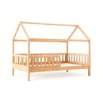 DREAM Montessori Παιδικό Κρεβάτι, για Στρώμα 90x190cm, Ξύλο Πεύκου Απόχρωση Φυσικό 97x197x129cm - Image 2
