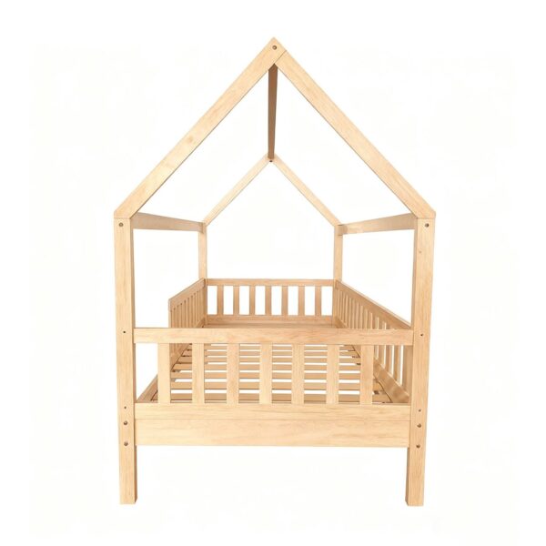 DREAM Montessori Παιδικό Κρεβάτι, για Στρώμα 90x190cm, Ξύλο Πεύκου Απόχρωση Φυσικό 97x197x129cm - Image 3