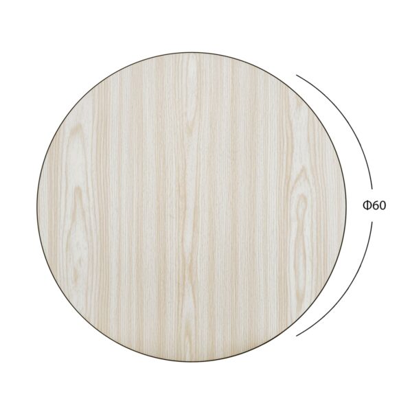 ΕΠΙΦΑΝΕΙΑ ΤΡΑΠΕΖΙΟΥ ΑΠΟ MDF Φ60 HM8436.03 ΔΡΥΣ ΜΑΥΡΟ - Image 2