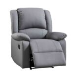 EVA Πολυθρόνα Relax Σαλονιού - Καθιστικού, PU Σκούρο Γκρι 84x91x102cm