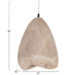 ΦΩΤΙΣΤΙΚΟ ΟΡΟΦΗΣ ΜΕ ΟΨΗ ΠΕΤΡΑΣ STONER (S) HM4417 ΣΚΟΥΡΟ ΜΠΕΖ 37x30x45Υεκ. - Image 2