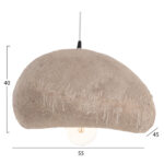 ΦΩΤΙΣΤΙΚΟ ΟΡΟΦΗΣ ΜΕ ΟΨΗ ΠΕΤΡΑΣ STONER (M) HM4418 ΣΚΟΥΡΟ ΜΠΕΖ 55x45x40Υεκ. - Image 2