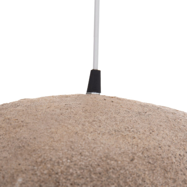 ΦΩΤΙΣΤΙΚΟ ΟΡΟΦΗΣ ΜΕ ΟΨΗ ΠΕΤΡΑΣ STONER (M) HM4418 ΣΚΟΥΡΟ ΜΠΕΖ 55x45x40Υεκ. - Image 5