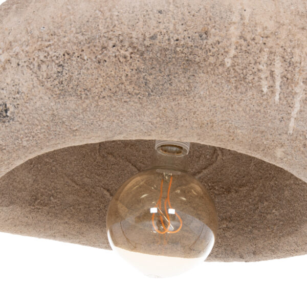 ΦΩΤΙΣΤΙΚΟ ΟΡΟΦΗΣ ΜΕ ΟΨΗ ΠΕΤΡΑΣ STONER (M) HM4418 ΣΚΟΥΡΟ ΜΠΕΖ 55x45x40Υεκ. - Image 6