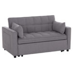 ΚΑΝΑΠΕΣ ΚΡΕΒΑΤΙ 2-ΘΕΣΙΟΣ BORG HM3289.01 ΓΚΡΙ ΥΦΑΣΜΑ 140x75x89Υεκ