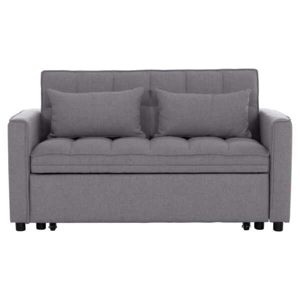 ΚΑΝΑΠΕΣ ΚΡΕΒΑΤΙ 2-ΘΕΣΙΟΣ BORG HM3289.01 ΓΚΡΙ ΥΦΑΣΜΑ 140x75x89Υεκ - Image 4