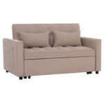 ΚΑΝΑΠΕΣ ΚΡΕΒΑΤΙ 2-ΘΕΣΙΟΣ BORG HM3289.03 ΜΠΕΖ ΥΦΑΣΜΑ 140x75x89Υεκ