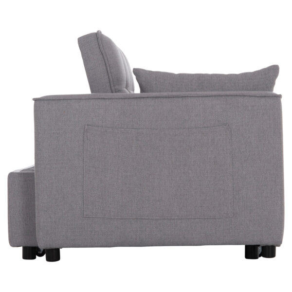 ΚΑΝΑΠΕΣ ΚΡΕΒΑΤΙ 2-ΘΕΣΙΟΣ BORG HM3289.11 ΓΚΡΙ ΥΦΑΣΜΑ 140x75x89Υεκ - Image 5