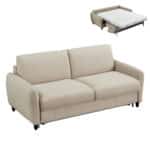 ΚΑΝΑΠΕΣ-ΚΡΕΒΑΤΙ ΜΕ ΑΝΑΔΙΠΛ.ΣΤΡΩΜΑ ETUDINE HM3311.02 ΜΠΕΖ ΥΦΑΣΜΑ 185x97x87Υεκ