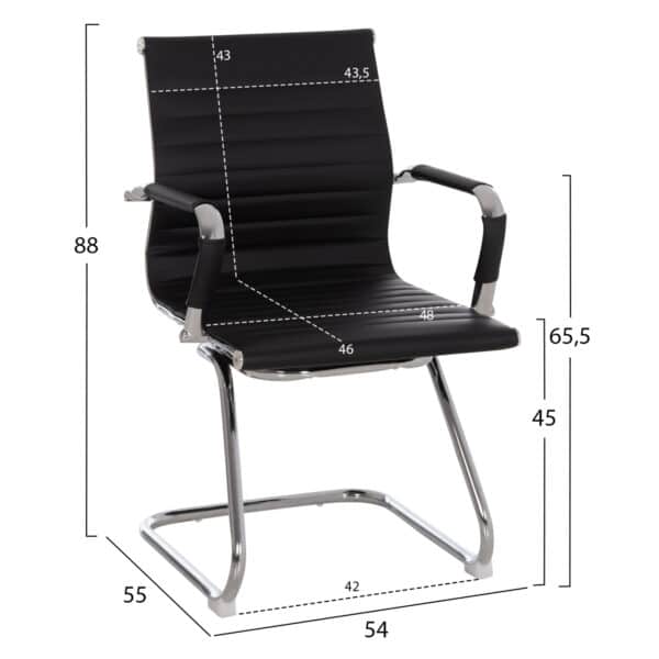 ΚΑΡΕΚΛΑ ΕΠΙΣΚΕΠΤΗ BOSS HM1023.31 ΜΕ ΜΠΡΑΤΣΑ Κ ΜΑΥΡΟ PU 54x55x88Υεκ. - Image 2