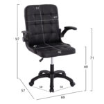 ΚΑΡΕΚΛΑ ΓΡΑΦΕΙΟΥ PORTIMA HM1197.01 ΜΑΥΡΟ PVC-ΣΚΕΛΕΤΟΣ & ΒΑΣΗ 69x57x97Υεκ. - Image 2