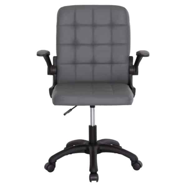 ΚΑΡΕΚΛΑ ΓΡΑΦΕΙΟΥ PORTIMA HM1197.03 ΓΚΡΙ PVC-ΜΑΥΡΟΣ ΣΚΕΛΕΤΟΣ & ΒΑΣΗ 66.5x60x97Υεκ - Image 3