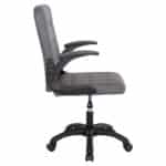 ΚΑΡΕΚΛΑ ΓΡΑΦΕΙΟΥ PORTIMA HM1197.03 ΓΚΡΙ PVC-ΜΑΥΡΟΣ ΣΚΕΛΕΤΟΣ & ΒΑΣΗ 66.5x60x97Υεκ - Image 4