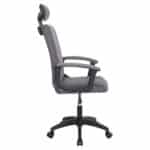 ΚΑΡΕΚΛΑ ΓΡΑΦΕΙΟΥ NIMBLE HM1199.12 ΓΚΡΙ ΥΦΑΣΜΑ-ΜΑΥΡΟΣ ΣΚΕΛΕΤΟΣ&ΒΑΣΗ 59x64x122Υεκ - Image 4