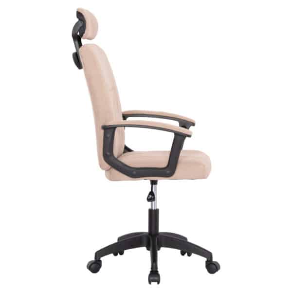 ΚΑΡΕΚΛΑ ΓΡΑΦΕΙΟΥ NIMBLE HM1199.13 ΜΠΕΖ ΥΦΑΣΜΑ-ΜΑΥΡΟΣ ΣΚΕΛΕΤΟΣ&ΒΑΣΗ 59x64x122Υεκ - Image 4