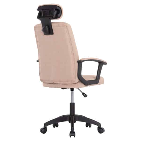 ΚΑΡΕΚΛΑ ΓΡΑΦΕΙΟΥ NIMBLE HM1199.13 ΜΠΕΖ ΥΦΑΣΜΑ-ΜΑΥΡΟΣ ΣΚΕΛΕΤΟΣ&ΒΑΣΗ 59x64x122Υεκ - Image 5