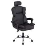 ΚΑΡΕΚΛΑ ΓΡΑΦΕΙΟΥ OCTAVIUS HM1202 ΜΑΥΡΟ PVC-ΜΕΤΑΛ.ΧΡΩΜΙΟ ΒΑΣΗ 63x73x129Υεκ