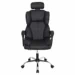 ΚΑΡΕΚΛΑ ΓΡΑΦΕΙΟΥ OCTAVIUS HM1202 ΜΑΥΡΟ PVC-ΜΕΤΑΛ.ΧΡΩΜΙΟ ΒΑΣΗ 63x73x129Υεκ - Image 3