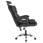 ΚΑΡΕΚΛΑ ΓΡΑΦΕΙΟΥ OCTAVIUS HM1202 ΜΑΥΡΟ PVC-ΜΕΤΑΛ.ΧΡΩΜΙΟ ΒΑΣΗ 63x73x129Υεκ - Image 5