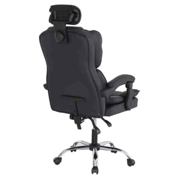 ΚΑΡΕΚΛΑ ΓΡΑΦΕΙΟΥ OCTAVIUS HM1202 ΜΑΥΡΟ PVC-ΜΕΤΑΛ.ΧΡΩΜΙΟ ΒΑΣΗ 63x73x129Υεκ - Image 6