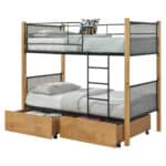 ΚΡΕΒΑΤΙ ΚΟΥΚΕΤΑ ΜΕ 2 ΕΠΙΔΑΠΕΔΙΑ ΣΥΡΤΑΡΙΑ RAYVEN HM21119.02 ΞΥΛΟ-ΜΕΤΑΛΛΟ-ΓΙΑ ΣΤΡΩΜΑΤΑ  90x190εκ