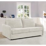 LESTER Καναπές - Κρεβάτι, Ύφασμα Μπεζ 180x98x89  Κρεβάτι:145x190cm