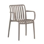 MODA-W Πολυθρόνα Στοιβαζόμενη, PP - UV Protection Απόχρωση Mocha 54x57x80cm