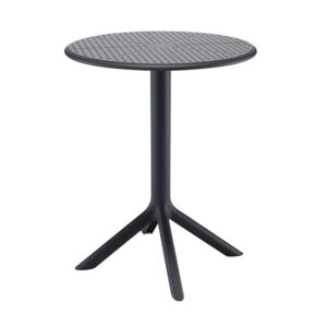 MODA-W Τραπέζι Κήπου - Βεράντας, PP - UV Protection, Απόχρωση Μαύρο Φ60x75cm