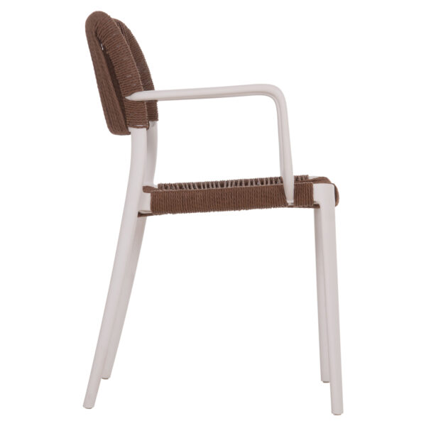 ΠΟΛΥΘΡΟΝΑ ΕΞ.ΧΩΡΟΥ STRIDER HM6391.01 ΛΕΥΚΟ ΠΟΛΥΠΡΟΠΥΛΕΝΙΟ--ΚΑΦΕ ΣΧΟΙΝΙ 57x53x80Υεκ. - Image 4