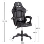 ΠΟΛΥΘΡΟΝΑ GAMING DARREN HM1203.04 ΜΑΥΡΟ-ΛΕΥΚΟ PVC 58.5x100x120Υεκ. - Image 2