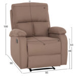 ΠΟΛΥΘΡΟΝΑ RELAX DIONI HM3296.03 ΜΠΕΖ ΥΦΑΣΜΑ 85x90x100Υεκ. - Image 2