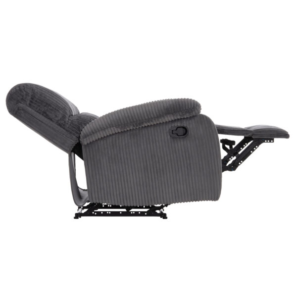 ΠΟΛΥΘΡΟΝΑ RELAX DIONI HM3296.11 ΓΚΡΙ ΡΙΓΕ ΥΦΑΣΜΑ 85x90x100Υεκ. - Image 4