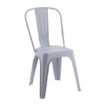 RELIX PP Καρέκλα Στοιβαζόμενη, PP Απόχρωση Γκρι 47x47x86cm