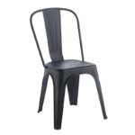 RELIX PP Καρέκλα Στοιβαζόμενη, PP Απόχρωση Μαύρο 47x47x86cm