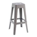 RELIX PP Σκαμπό BAR Στοιβαζόμενο, PP Απόχρωση Sand Beige 42x42x76cm